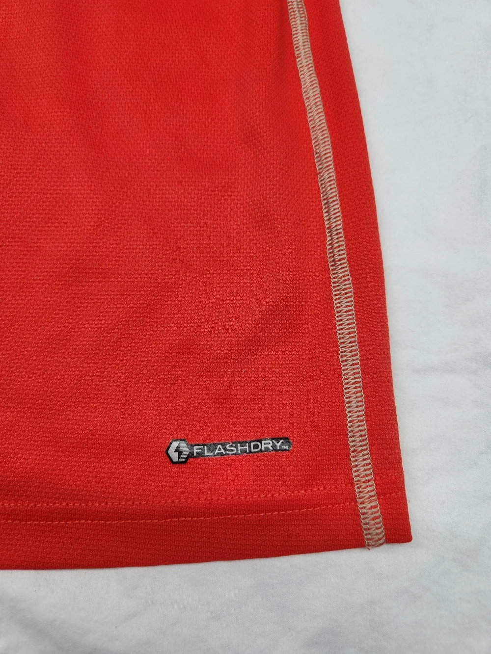 The North Face Men's Red Short-Sleeve Active Tee with Contrast Stitching